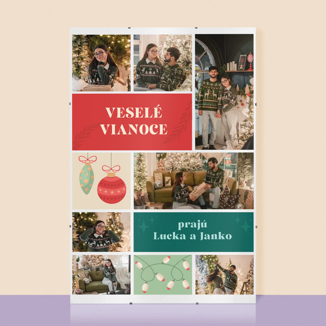 Fotokoláž: Vianočné Fotografie - Plagát