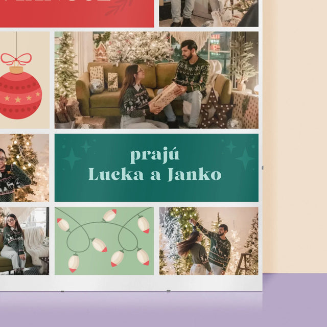 Fotokoláž: Vianočné Fotografie - Plagát