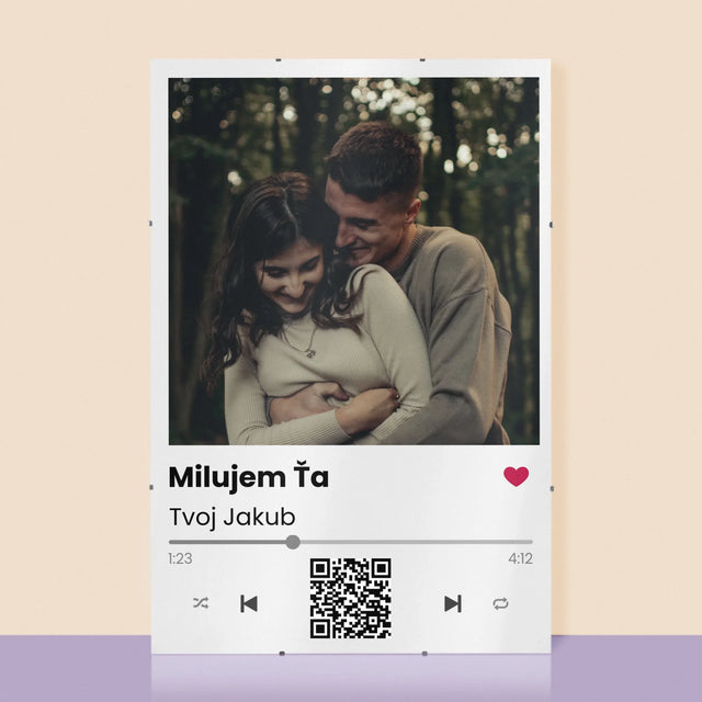 Fotografia A Podpis: Spotify S Qr Kódom - Plagát