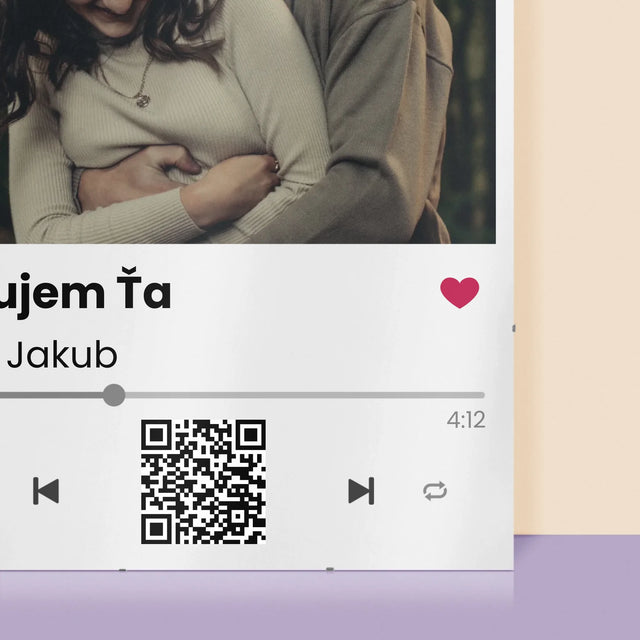 Fotografia A Podpis: Spotify S Qr Kódom - Plagát