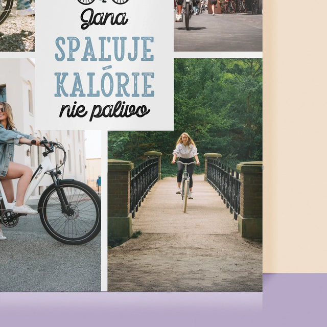 Fotokoláž: Spaľuje Kalórie, Nie Palivo - Plagát