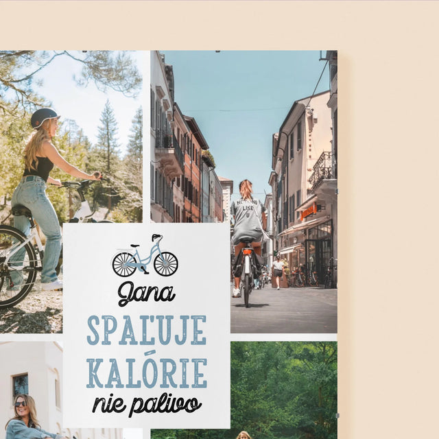 Fotokoláž: Spaľuje Kalórie, Nie Palivo - Plagát