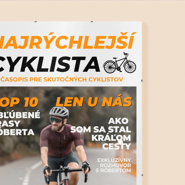 Obálka Časopisu: Najrýchlejší Cyklista - Plagát