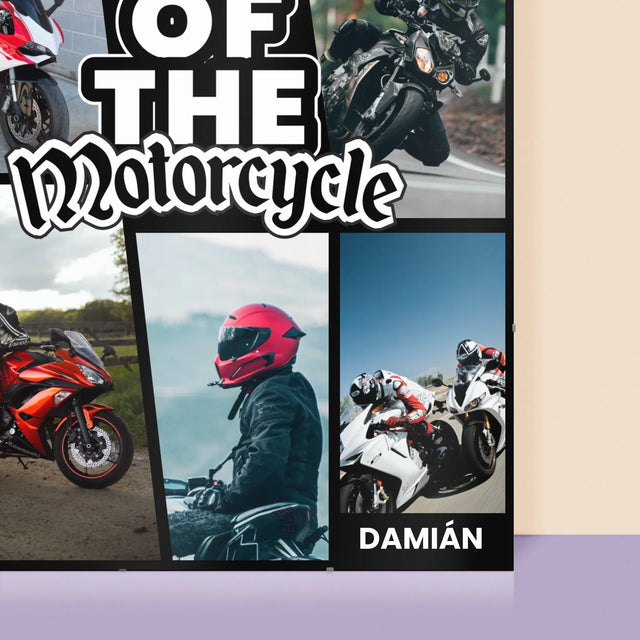 Fotokoláž: King Of The Motorcycle - Plagát