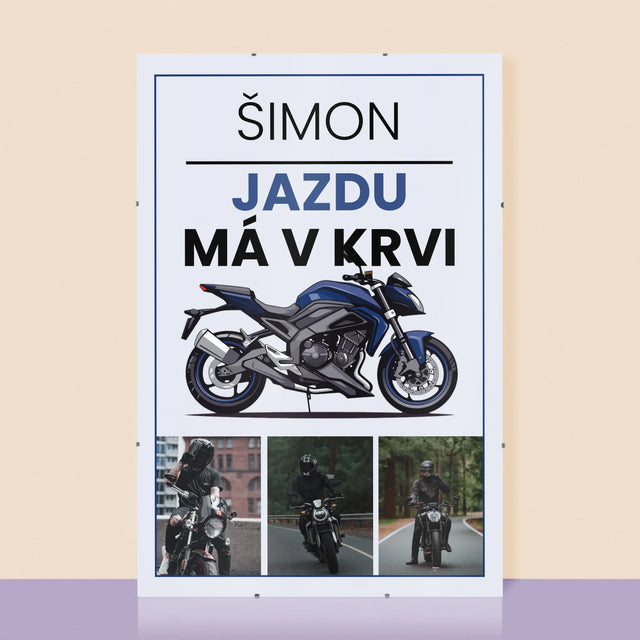 Fotokoláž: Jazdu Má V Krvi - Plagát
