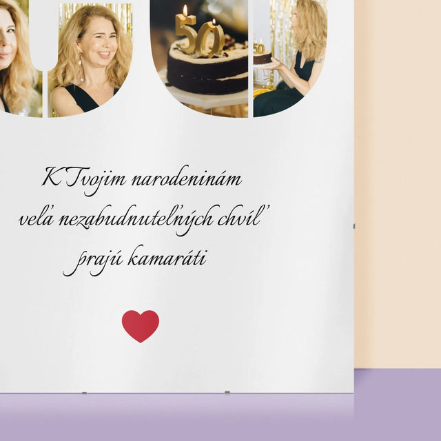 Tvar Z Fotografií: 50. Narodeniny Venovanie - Plagát