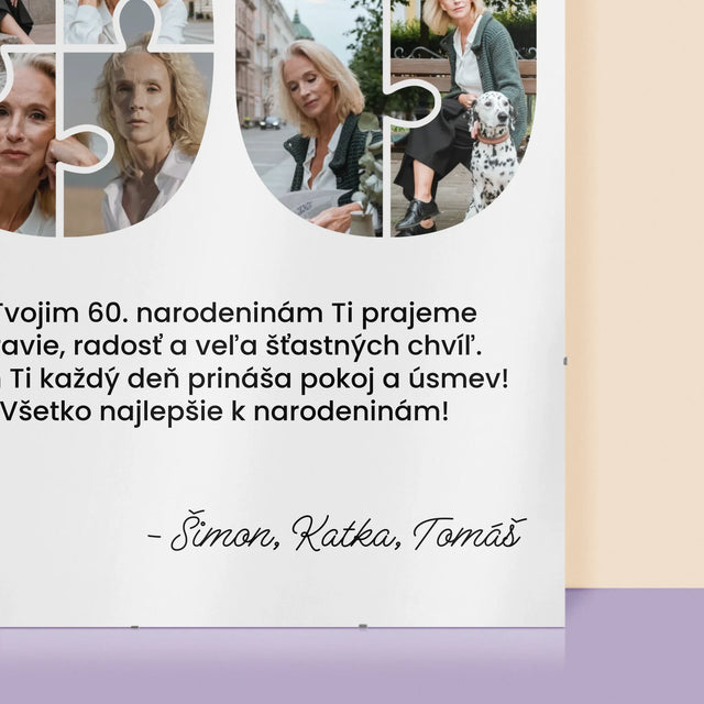 Tvar Z Fotografií: 60. Narodeniny Puzzle - Plagát