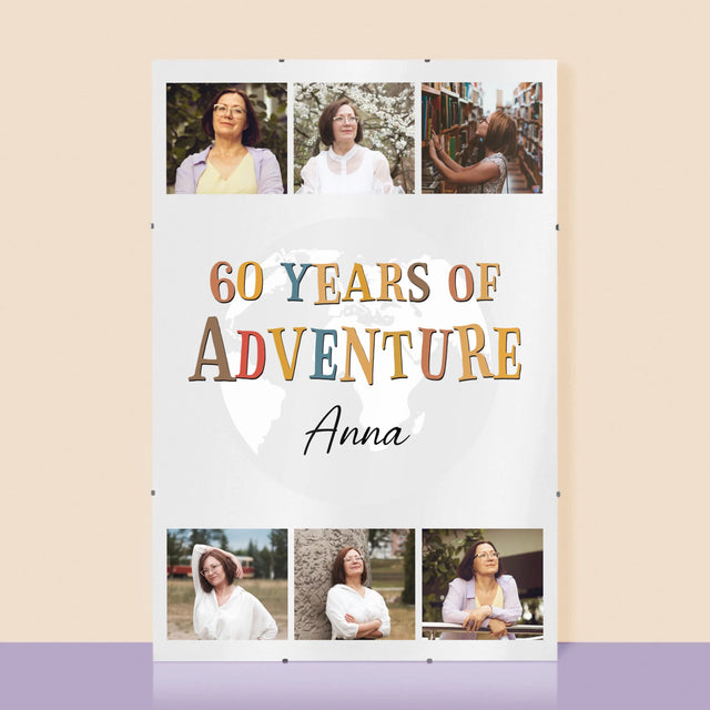 Fotokoláž: 60 Years Of Adventure - Plagát