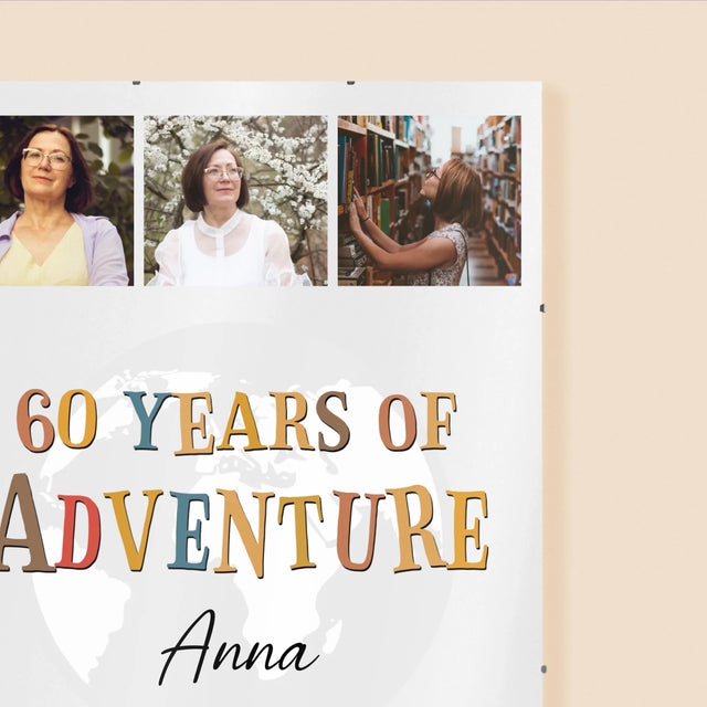 Fotokoláž: 60 Years Of Adventure - Plagát