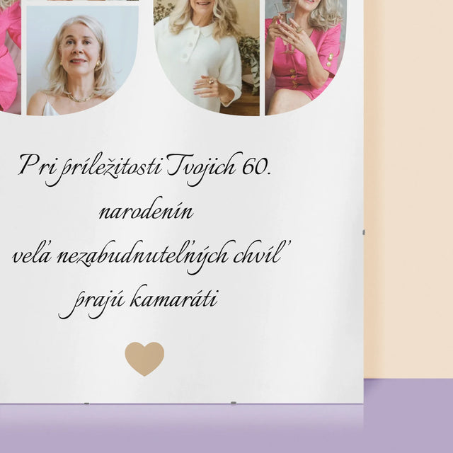 Tvar Z Fotografií: 60. Narodeniny Venovanie - Plagát
