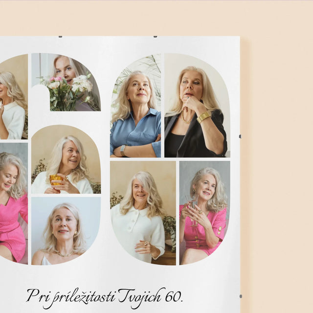 Tvar Z Fotografií: 60. Narodeniny Venovanie - Plagát