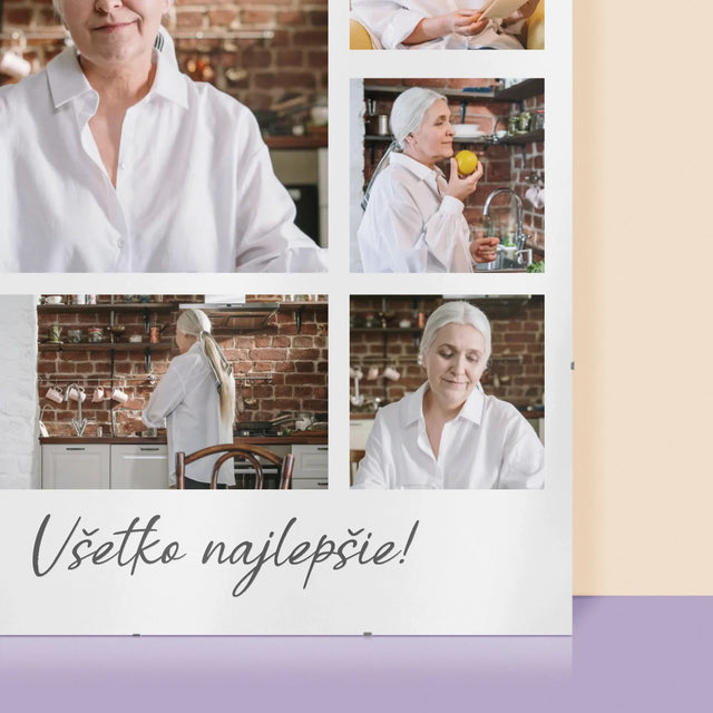 Fotokoláž: 70 Rokov Všetko Najlepšie - Plagát