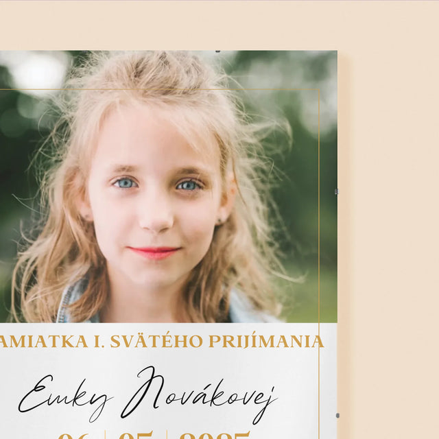 Fotografia A Podpis: Priania Pri Príležitosti Prvého Svätého Prijímania - Plagát