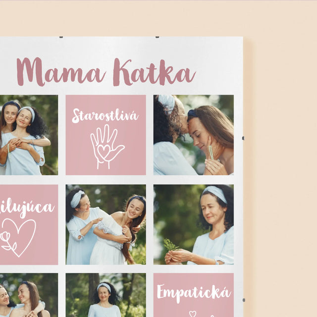 Fotokoláž: Vlastnosti Mamy - Plagát