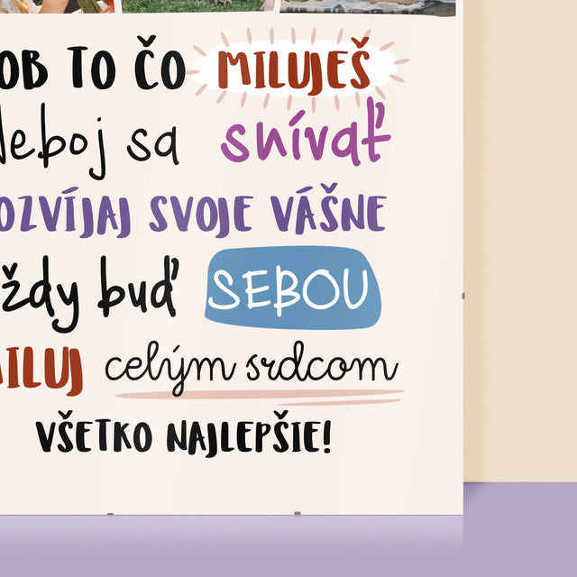 Fotokoláž: Narodeniny Venovanie - Plagát