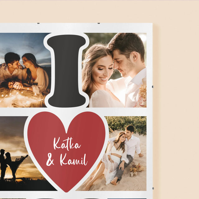 Fotokoláž: I Love You - Plagát