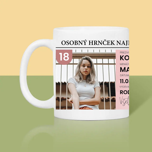 Zdjęcie i Podpis: Dowód Osobisty - Kubek z Nadrukiem | SK
