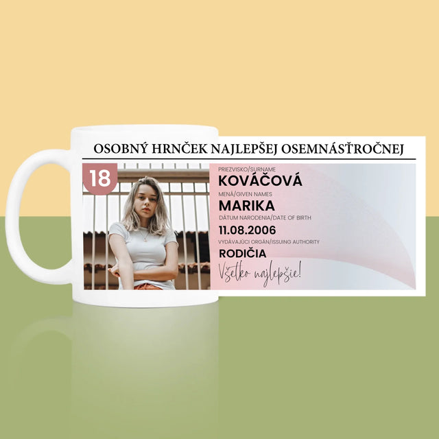 Zdjęcie i Podpis: Dowód Osobisty - Kubek z Nadrukiem | SK