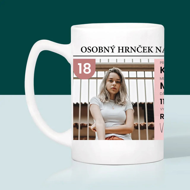Zdjęcie i Podpis: Dowód Osobisty - Kubek z Nadrukiem | SK