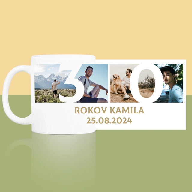 Fotokoláž: 30 Rokov Číslo Fotografie - Hrnček