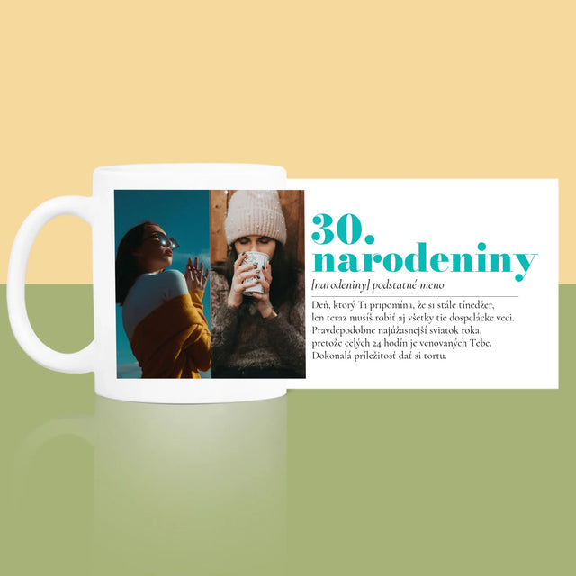 Fotokoláž: 30. Narodeniny Definícia - Hrnček