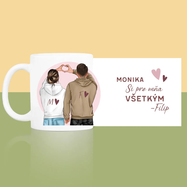 Tvorenie Postavy: Pár Srdce - Hrnček