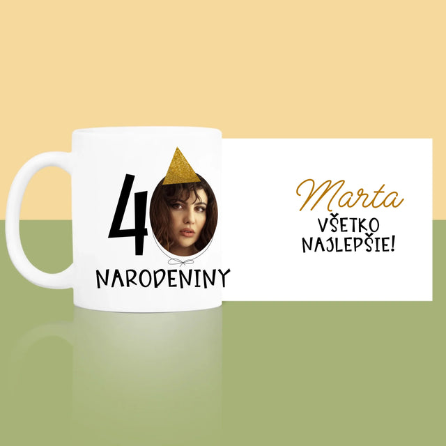 Fotografia A Podpis: 40. Narodeniny Čiapka - Hrnček