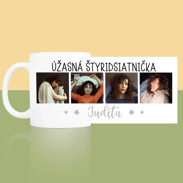 Fotokoláž: Úžasná Štyridsiatnička - Hrnček