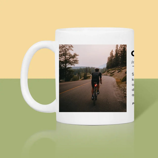 Fotografia A Podpis: Cyklista Definícia - Hrnček