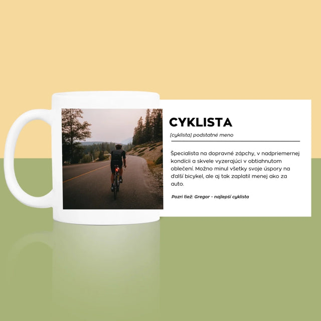Fotografia A Podpis: Cyklista Definícia - Hrnček
