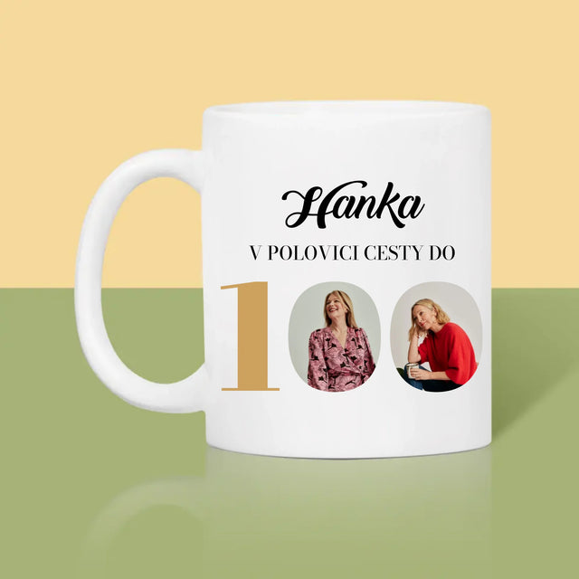 Fotokolaż: W Połowie Drogi Do 100 - Kubek z Nadrukiem | SK