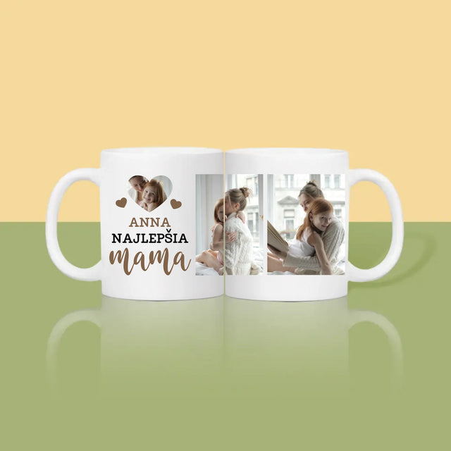 Fotokolaż: Najlepsza Mama Serce - Kubek z Nadrukiem | SK
