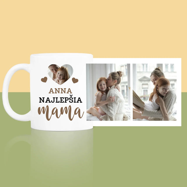 Fotokolaż: Najlepsza Mama Serce - Kubek z Nadrukiem | SK