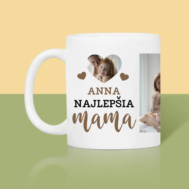 Fotokolaż: Najlepsza Mama Serce - Kubek z Nadrukiem | SK