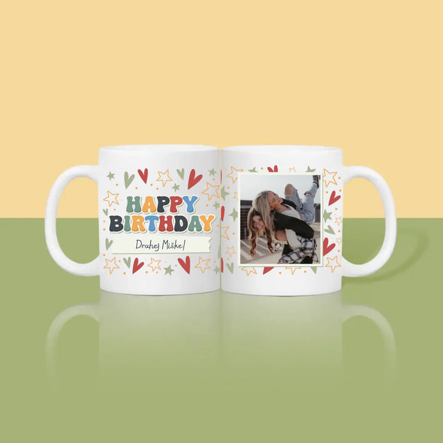Zdjęcie i Podpis: Happy Birthday - Kubek z Nadrukiem | SK