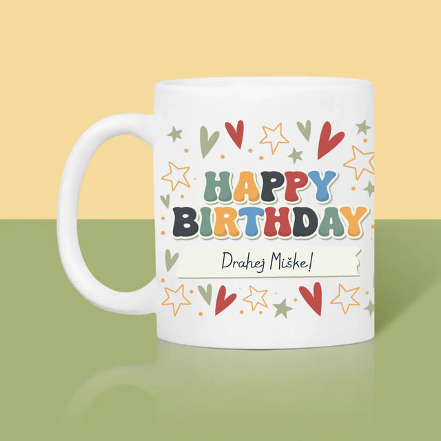 Zdjęcie i Podpis: Happy Birthday - Kubek z Nadrukiem | SK