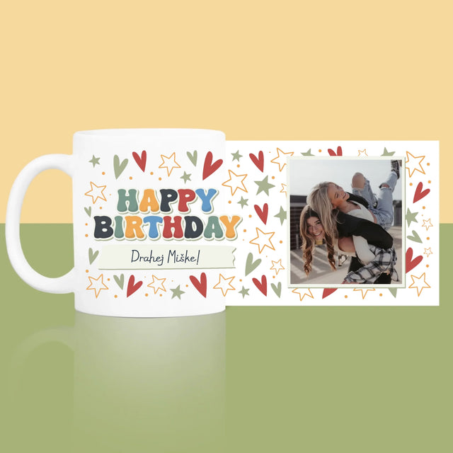 Zdjęcie i Podpis: Happy Birthday - Kubek z Nadrukiem | SK