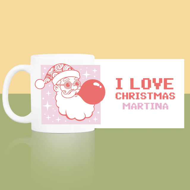 Imię I Podpis: I Love Christmas - Kubek z Nadrukiem | SK