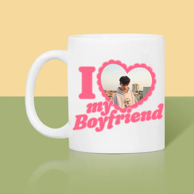 Zdjęcie i Podpis: i Love My Boyfriend - Kubek z Nadrukiem | SK