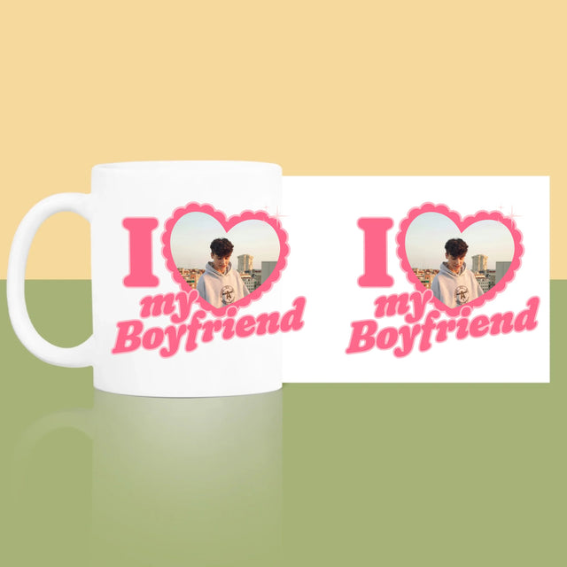 Zdjęcie i Podpis: i Love My Boyfriend - Kubek z Nadrukiem | SK