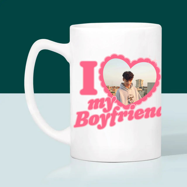 Zdjęcie i Podpis: i Love My Boyfriend - Kubek z Nadrukiem | SK