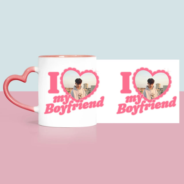 Zdjęcie i Podpis: i Love My Boyfriend - Kubek z Nadrukiem | SK