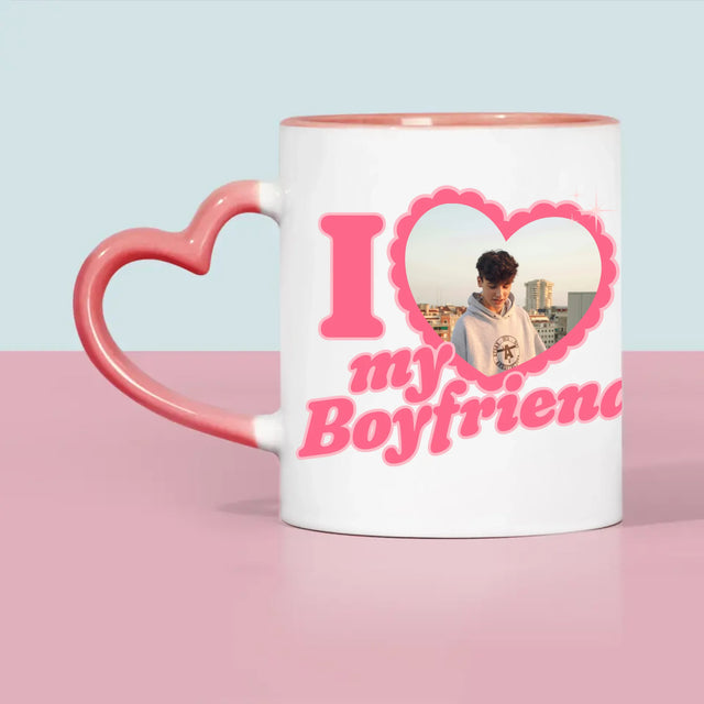 Zdjęcie i Podpis: i Love My Boyfriend - Kubek z Nadrukiem | SK