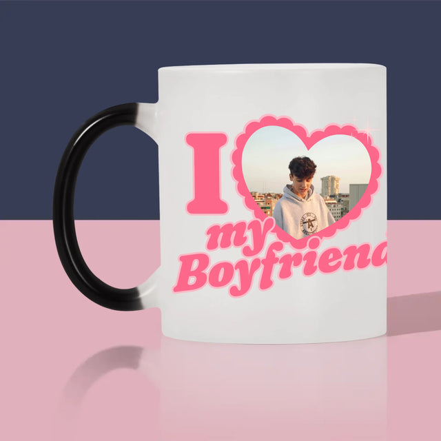 Zdjęcie i Podpis: i Love My Boyfriend - Kubek z Nadrukiem | SK