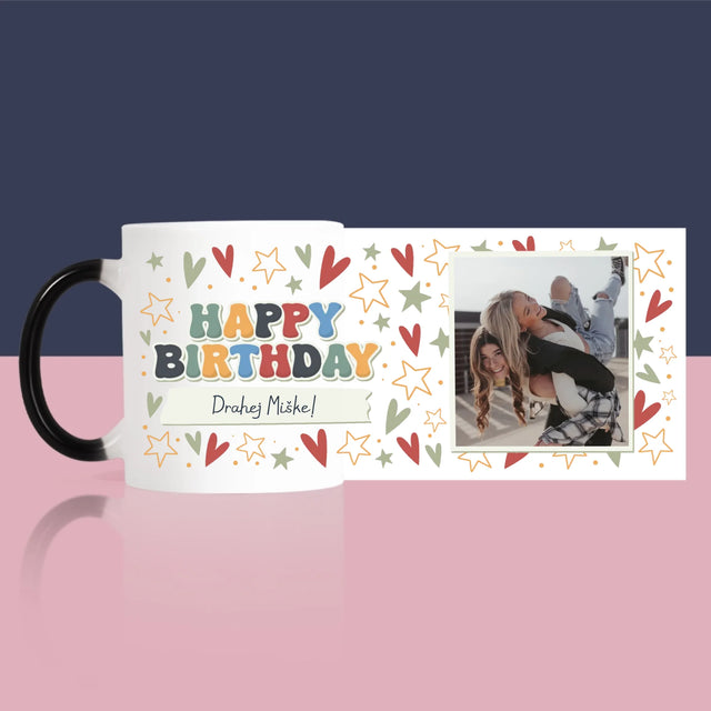 Zdjęcie i Podpis: Happy Birthday - Kubek z Nadrukiem | SK