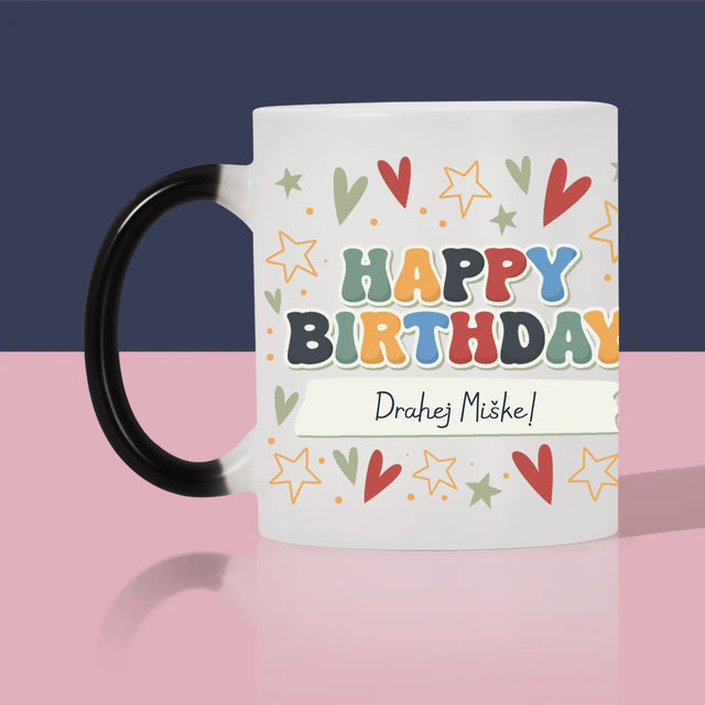 Zdjęcie i Podpis: Happy Birthday - Kubek z Nadrukiem | SK