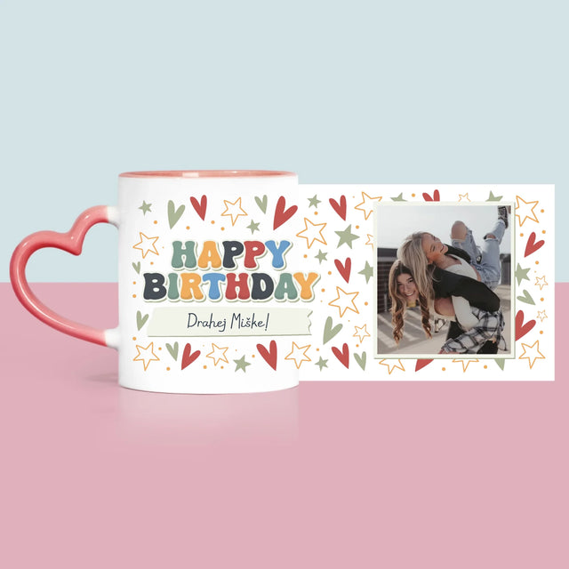 Zdjęcie i Podpis: Happy Birthday - Kubek z Nadrukiem | SK