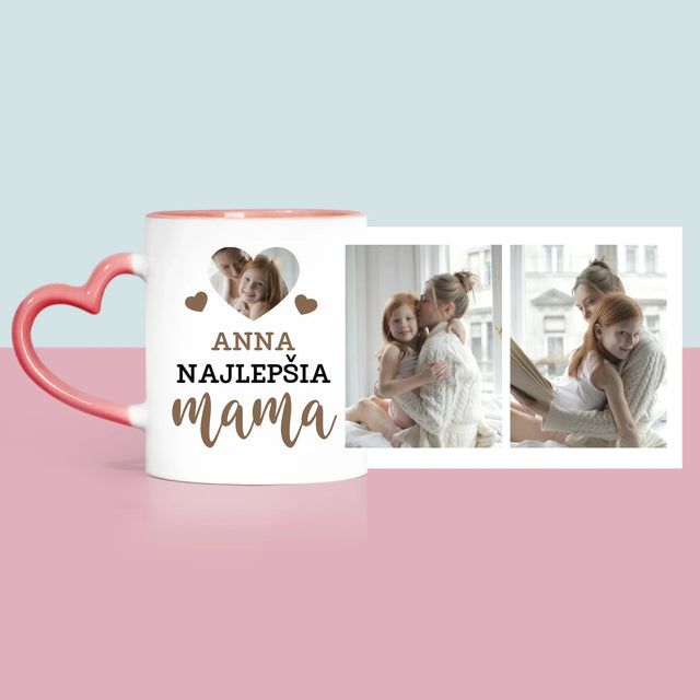 Fotokolaż: Najlepsza Mama Serce - Kubek z Nadrukiem | SK
