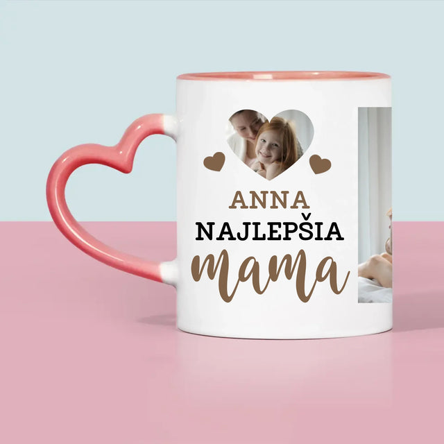 Fotokolaż: Najlepsza Mama Serce - Kubek z Nadrukiem | SK