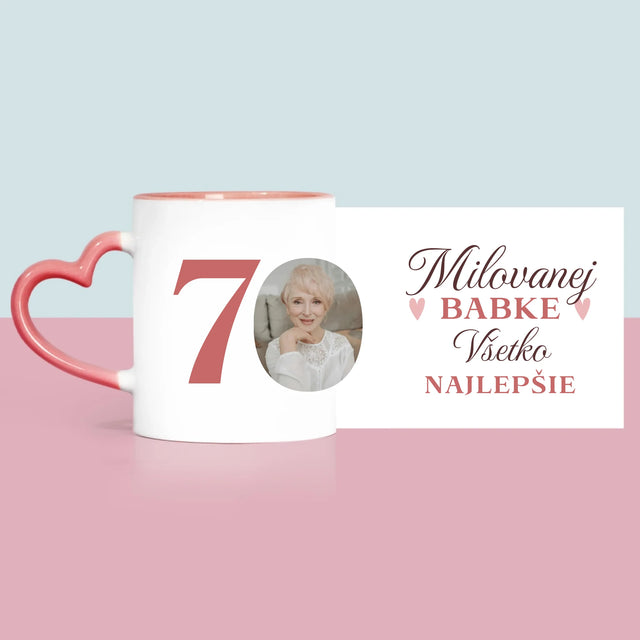 Zdjęcie I Podpis: Kochanej Babci Wszystkiego Najlepszego - Kubek z Nadrukiem | SK